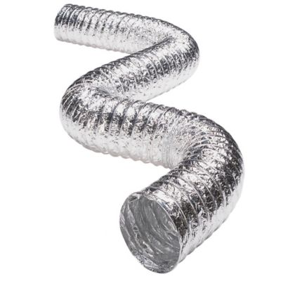 Image showing 5 th Deflecto 8 ft. 3-Ply 4 in. Class 1 Flexible Aluminum Duct with Spring Clamps