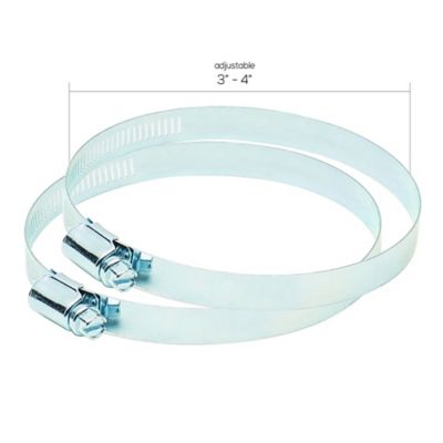 Image showing  4 in. Worm Drive Clamps, 2-Pack