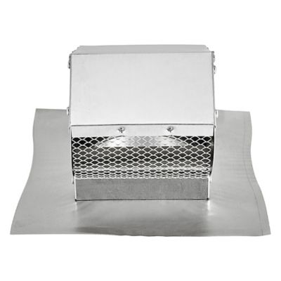 Image showing  4 in. Aluminum Exhaust Roof Vent Cap with Screen, Damper and Collar, 109R