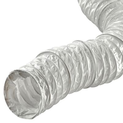 Image showing  4 in. x 8 ft. Flexible White Vinyl Duct with Clamps