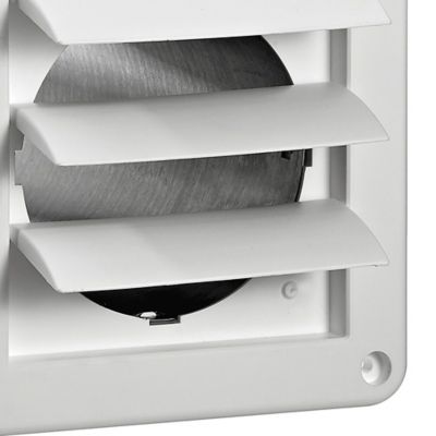 Image showing  4 in. Plastic Louvered Vent, White