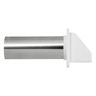 Image showing  4 in. White Plastic Preferred Hood Vent with Tail Pipe and Removable Screen
