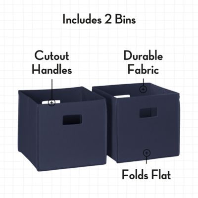 Image showing  Kids Fabric Collapsible Storage Cube Organizers - 2 pk., 02-057