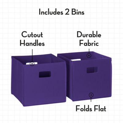Image showing 2 th RiverRidge Home Kids Fabric Collapsible Storage Cube Organizers - 2 pk., 02-059