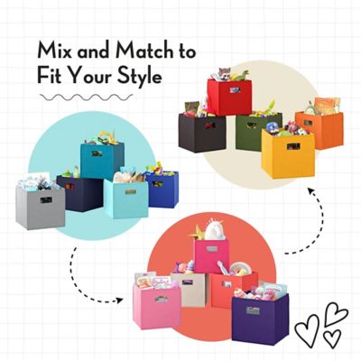 Image showing 3 th RiverRidge Home Kids Fabric Collapsible Storage Cube Organizers - 2 pk., 02-059