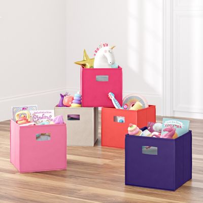Image showing 6 th RiverRidge Home Kids Fabric Collapsible Storage Cube Organizers - 2 pk., 02-059
