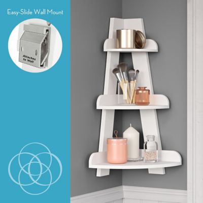 Image showing  Amery 3-Tier Corner Shelf Display Stand