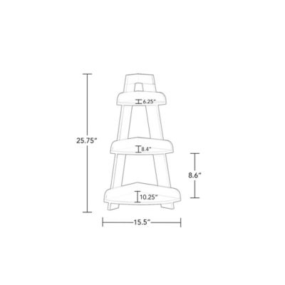 Image showing  Amery 3-Tier Corner Shelf Display Stand