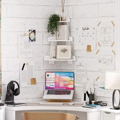 Image showing 5 th RiverRidge Home Amery 3-Tier Corner Shelf Display Stand