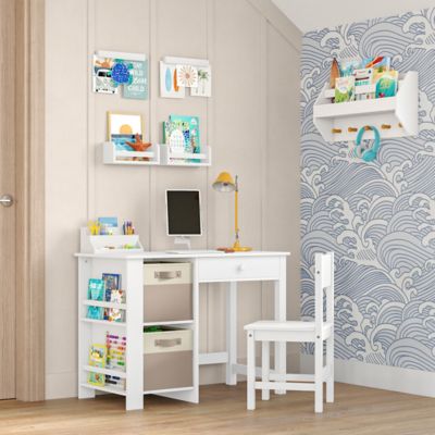 Image showing 7 th RiverRidge Home Kids 2pc 10 in. Compact Floating Wall Mount Bookshelves