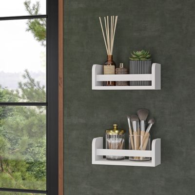 Image showing 8 th RiverRidge Home Kids 2pc 10 in. Compact Floating Wall Mount Bookshelves