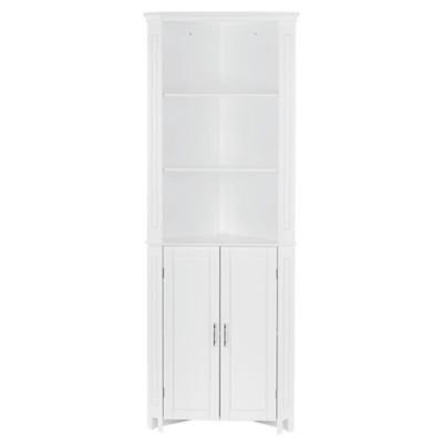 RiverRidge Home 2-Door Somerset Tall Corner Bathroom Cabinet Storage Organizer