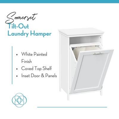 Image showing  Somerset Tilt-Out Laundry Hamper Cabinet with Removable Cloth Storage Bag