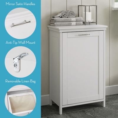 Image showing  Somerset Tilt-Out Laundry Hamper Cabinet with Removable Cloth Storage Bag