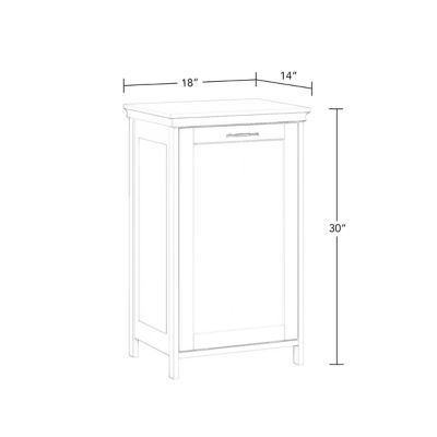Image showing  Somerset Tilt-Out Laundry Hamper Cabinet with Removable Cloth Storage Bag