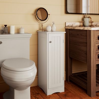 Image showing  1-Door Ashland Narrow Bathroom and Laundry Storage Cabinet