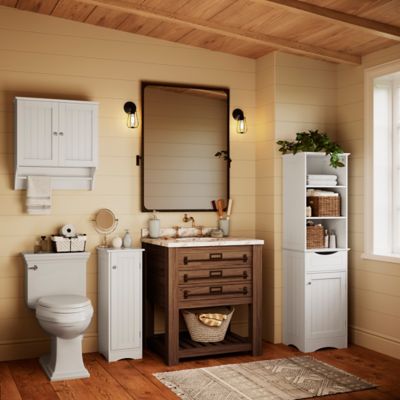 Image showing  1-Door Ashland Narrow Bathroom and Laundry Storage Cabinet