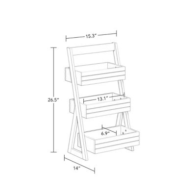 Image showing 5 th RiverRidge Home Home Lightweight Portable 3-Shelf Storage Caddy Organizer