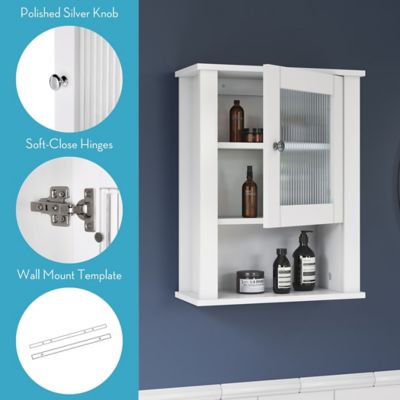 Image showing  Prescott Single Door Bathroom and Laundry Wall Mount Storage Medicine Cabinet