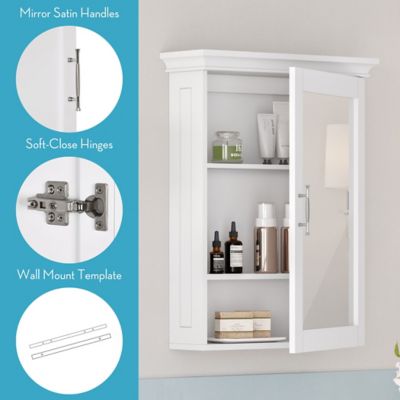 Image showing  Somerset Bathroom and Laundry Mirrored Wall Mount Storage Medicine Cabinet