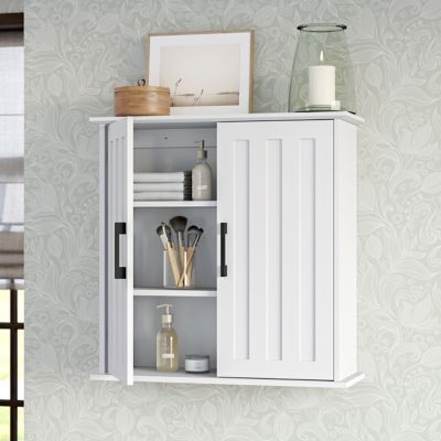 Image showing  Monroe Two-Door Bathroom and Laundry Wall Mount Storage Medicine Cabinet