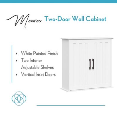 Image showing  Monroe Two-Door Bathroom and Laundry Wall Mount Storage Medicine Cabinet