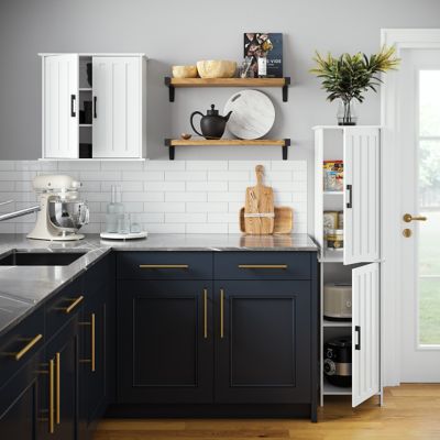 Image showing 8 th RiverRidge Home Monroe Tall Bathroom Storage Linen Cabinet and Organizer with Doors