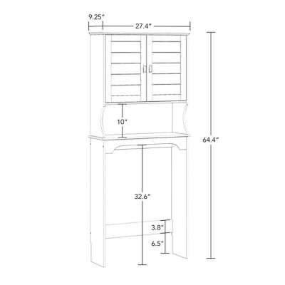 Image showing  Brookfield Over the Toilet Bathroom Spacesaver Wall Medicine Storage Cabinet
