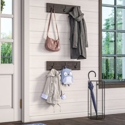 Image showing  Afton 3-Hook Wall Mount Entryway Organizer Coat Rack Hanger - 2 pack