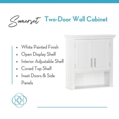 Image showing  Somerset Two-Door Bathroom and Laundry Wall Mount Storage Medicine Cabinet, 06-039