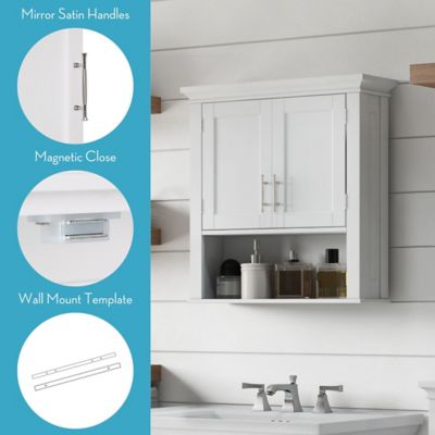 Image showing  Somerset Two-Door Bathroom and Laundry Wall Mount Storage Medicine Cabinet, 06-039