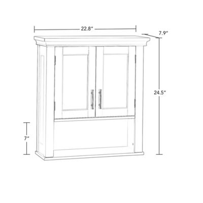 Image showing  Somerset Two-Door Bathroom and Laundry Wall Mount Storage Medicine Cabinet, 06-039