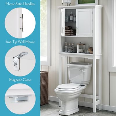 Image showing  Somerset Over the Toilet Bathroom Spacesaver Wall Medicine Storage Cabinet, 06-040