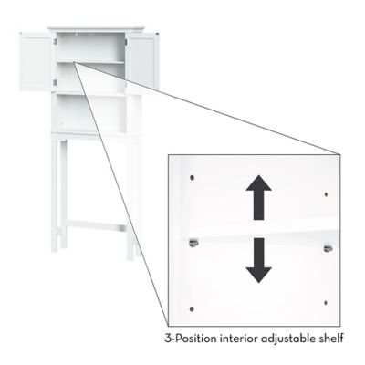 Image showing 5 th RiverRidge Home Somerset Over the Toilet Bathroom Spacesaver Wall Medicine Storage Cabinet, 06-040