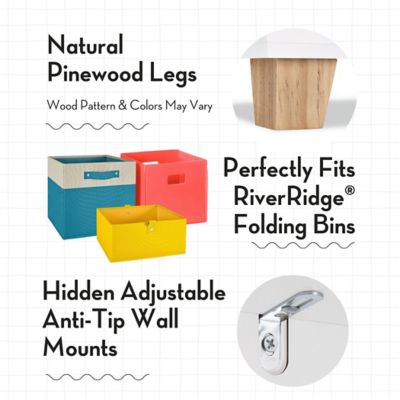 Image showing  Kids Catch-All Playroom 35 in. Toy Storage Organizer with Cubbies and Storage Compartments