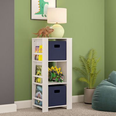 Image showing  Kids Bookshelf and Toy Organizer Tower with 3 Cubbies and 6 Bookracks, 02-190K
