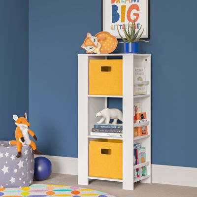 Image showing  Kids Bookshelf and Toy Organizer Tower with 3 Cubbies and 6 Bookracks