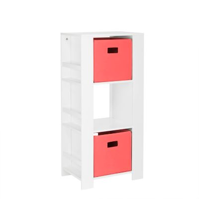 RiverRidge Home Kids Bookshelf and Toy Organizer Tower with 3 Cubbies and 6 Bookracks, 02-192K