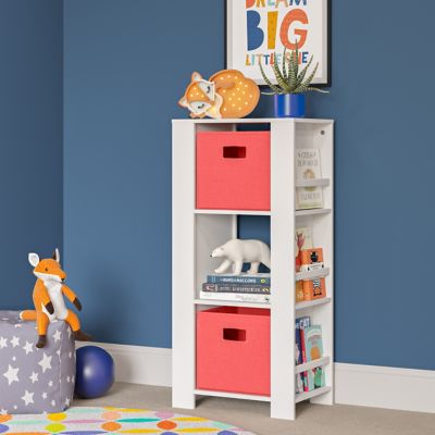 Image showing  Kids Bookshelf and Toy Organizer Tower with 3 Cubbies and 6 Bookracks, 02-192K