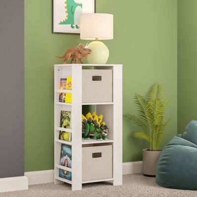 Image showing  Kids Bookshelf and Toy Organizer Tower with 3 Cubbies and 6 Bookracks, 02-193K
