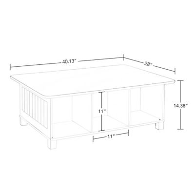 Image showing  Kids Play Table with 6 Storage Cubbies, 02-175K