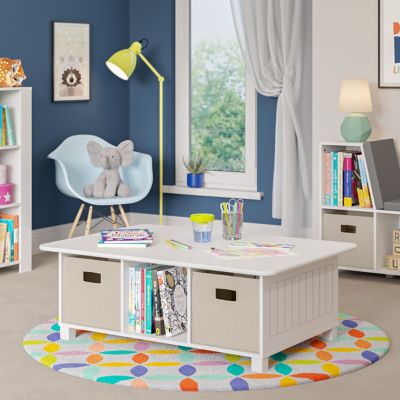 Image showing  Kids Play Table with 6 Storage Cubbies, 02-205K