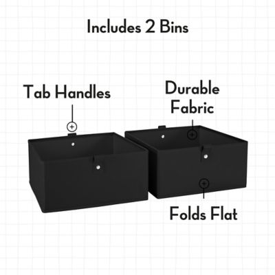 Image showing  Kids 2pc 5 in. Fabric Collapsible Storage Cube Organizers for Playroom Organization, 02-395