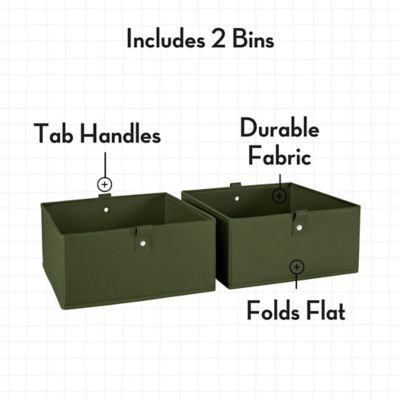 Image showing  Kids 2pc 5 in. Fabric Collapsible Storage Cube Organizers for Playroom Organization, 02-396