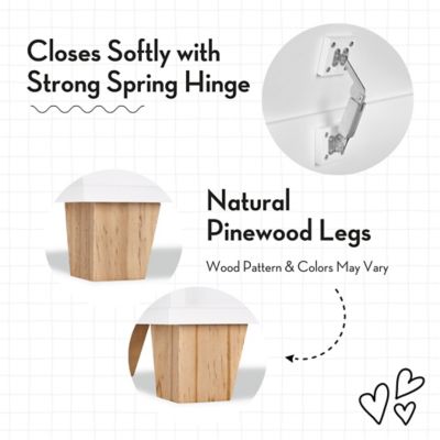 Image showing  Kids Playroom Catch-All Game and Toy Storage Organizer Box with Side Bookshelves