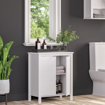 Image showing  2-Door Madison Bathroom and Laundry Storage Cabinet, White
