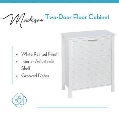 Image showing  2-Door Madison Bathroom and Laundry Storage Cabinet, White