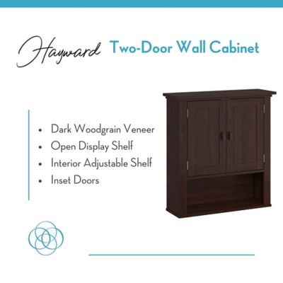 Image showing  Hayward Two-Door Bathroom and Laundry Wall Mount Storage Medicine Cabinet, 06-176