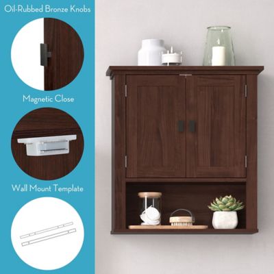 Image showing  Hayward Two-Door Bathroom and Laundry Wall Mount Storage Medicine Cabinet, 06-176