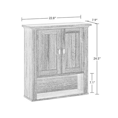 Image showing  Hayward Two-Door Bathroom and Laundry Wall Mount Storage Medicine Cabinet, 06-176
